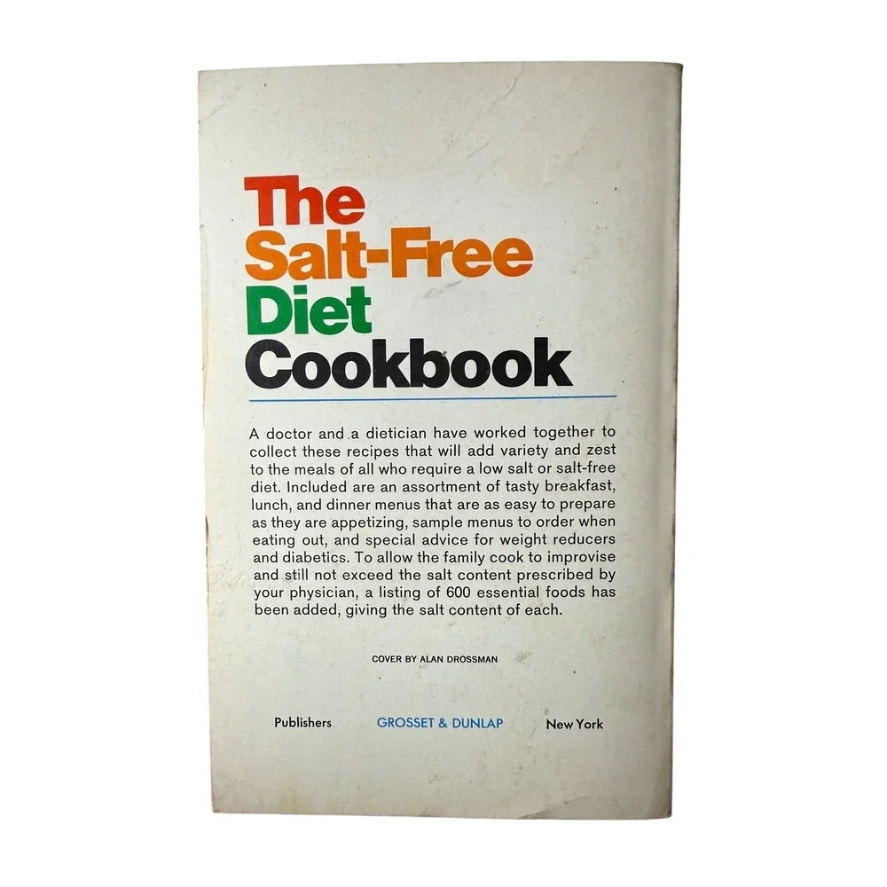 The Salt-Free Diet Cookbook Vintage